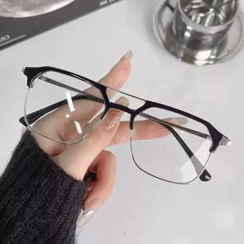 Модные классические деловые очки для чтения с защитой от синего света, женские очки с двойной оправой для чтения, для чтения, для чтения, для чтения, для мужчин Anti-blue flat mirror