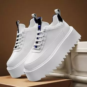 Модные классические массивные скейтбордные кроссовки Zapatillas Hombre для мужчин, теннисные кроссовки с толстой подошвой, повседневная обувь для мужчин, нескользящая обувь для активного отдыха 39 белый