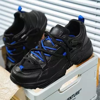 Модные классические модные черные синие кроссовки для мужчин, увеличивающие рост, кроссовки на платформе, мужские повседневные кроссовки из дышащей сетки для мужчин 36
