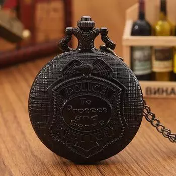 Модные классические мужские часы, креативные кварцевые карманные часы, защита и обслуживание, винтажная подвеска, полный корпус, черные карманные часы для охотников