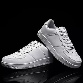 Модные классические мужские повседневные туфли, дышащие и универсальные, белые туфли для бега и тенниса, большие размеры, черные мужские кроссовки, новые 36 белый