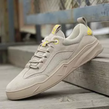 Модные классические мужские замшевые туфли в стиле ретро, мужская повседневная обувь на толстой подошве, трендовая обувь для путешествий на открытом воздухе, спортивная обувь, обувь для альпинизма 38 коричневый