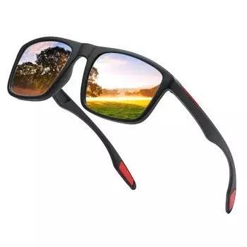 Модные классические поляризованные солнцезащитные очки для мужчин и женщин, новые модные очки для верховой езды на открытом воздухе, спортивные очки, винтажные мужские солнцезащитные очки UV400 Polarized матовый черный