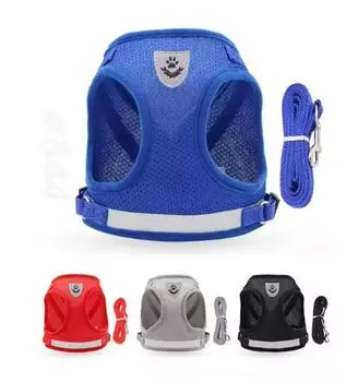 Модные клетчатые шлейки для кошек, летние сетчатые шлейки и поводки для домашних животных, комплект Katten Kitty, аксессуары XS чёрный