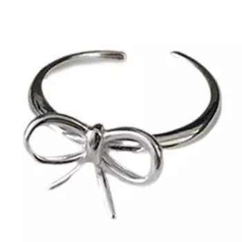 Модные кольца с бантиком, открывающиеся кольца на пальцы, кольца на пальцы с бусинами, сплав, стильный аксессуар для пальцев для женщин 1