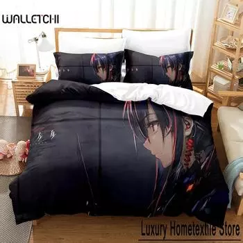 Модные комплекты постельного белья с аниме 3D Arknights, пододеяльник с наволочкой, двуспальная кровать, двуспальная кровать, постельное белье, настраиваемое 70x133cm 2pcs