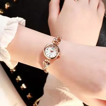 Модные корейские часы, версия простых женских часов-браслета, женские роскошные подарочные часы, женские часы