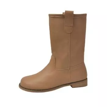 Модные ковбойские сапоги из кожи на толстом каблуке, женские дизайнерские ботильоны на мягкой платформе и платформе, осенняя женская обувь 35