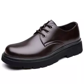 Модные кожаные британские деловые мужские туфли весна-осень мужские туфли дерби дизайнерские мужские свадебные туфли с мягкой подошвой 38