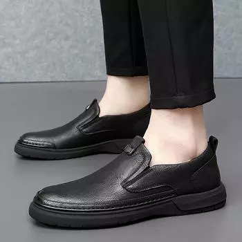 Модные кожаные мокасины slip on fahion Мужская повседневная обувь Мокасины Мужские туфли на плоской подошве Модные мужские туфли-лодочки Мужская обувь для вождения Hombre 6.5 серый
