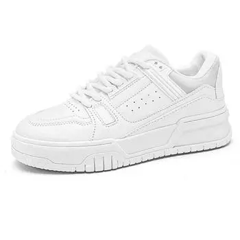 Модные кожаные мужские повседневные туфли, белые кроссовки на платформе для бега, дышащие, легкие, теннисные туфли, спортивная обувь на толстой подошве 40