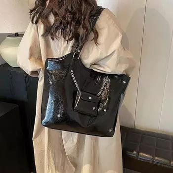 Модные кожаные сумки на ремне для женщин, новые зимние ретро-сумки класса люкс большой вместимости, высококачественные простые трендовые сумки