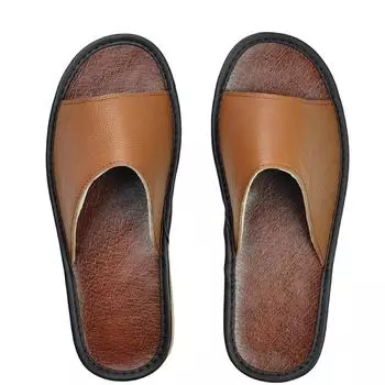 Модные кожаные тапочки мужские большие размеры льняные домашние мужские тапочки для дома мужские тапочки женские мужские тапочки роскошные мягкие туфли на плоской подошве 33-34(24)