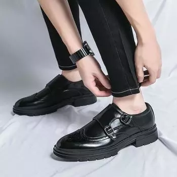 Модные кожаные туфли деловые туфли для мужчин платье Tenis De Hombre мокасины Mokasin Tenis Caballero дизайнер большой размер 38-46 38 чёрный