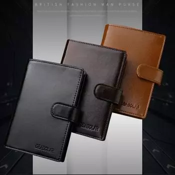 Модные кожаные водительские права Многофункциональный держатель для карт большой емкости для мужчин Популярный короткий кошелек Модный кошелек для монет Обложка для паспорта