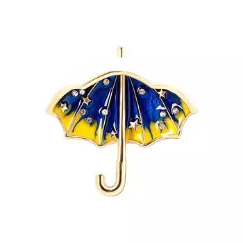 Модные красивые броши-зонтики со звездным небом для женщин, креативная Очаровательная металлическая повседневная брошь, булавки, женские вечерние свадебные подарки