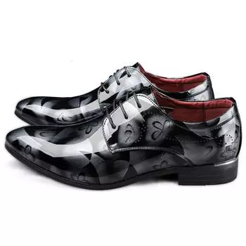 Модные красные мужские зеркальные туфли с блестками, размер 47 47, туфли на низком каблуке, повседневные мужские туфли с низким каблуком, формальные туфли для мужчин, Zapatos De Hombre 37