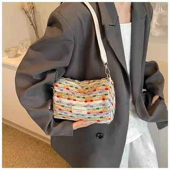 Модные красочные сумки через плечо для женщин, простые повседневные сумки-подушки на молнии, летние универсальные дорожные сумки