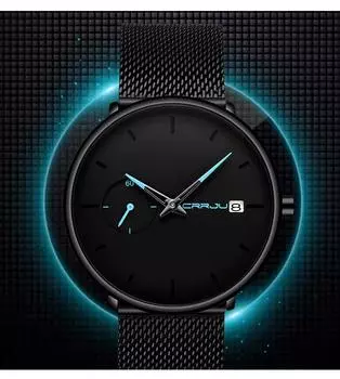 Модные креативные часы, лучшие брендовые роскошные ультратонкие мужские часы, мужские спортивные часы синий