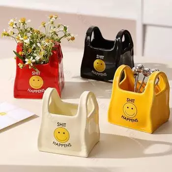 Модные креативные керамические вазы для домашнего обеденного стола, цветочная композиция, ваза, украшение, изысканный ящик для хранения в гостиной, орнамент