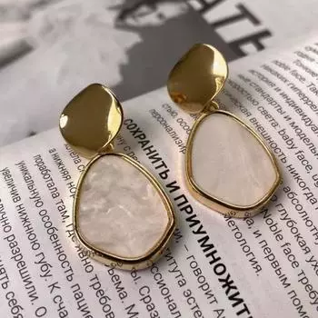 Модные креативные серьги-капли золотого цвета для женщин, простые украшения для вечеринки и свадьбы золотой