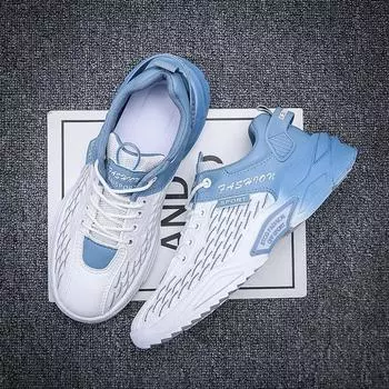 Модные кроссовки для мужчин 2024 года, весна/лето, дышащая обувь для папы, спортивная повседневная обувь для бега, мужская осенняя обувь для мужчин, износостойкая 39 синий