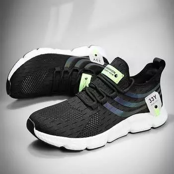 Модные кроссовки для мужчин, дышащие модные кроссовки для бега унисекс, повседневная обувь 2024 года, новые мужские кроссовки Tenis Masculino Lightweiht Sports Shoes 36-46 36 зелёный