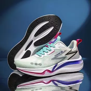 Модные кроссовки для пар, дышащие кроссовки для марафона, амортизирующие спортивные теннисные туфли, унисекс, обувь для тренировок в спортзале EU36