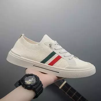 Модные кроссовки для тенниса Slip on, удобные кроссовки для тренировок в спортзале, мужские кроссовки для ходьбы, легкие, дышащие, повседневные, сетчатые, беговые кроссовки 39 бежевый