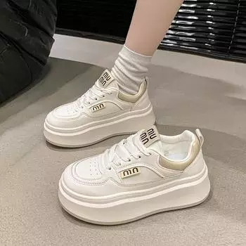 Модные кроссовки для женщин Осень 2024 Новые женские спортивные дышащие туфли на шнуровке Модные низкие женские туфли Zapatos De Mujer 35 золотой