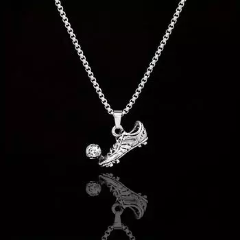 Модные кроссовки, футбольные ожерелья, подвеска для фанатов, ожерелье из нержавеющей стали для мужчин, подарок на день отца