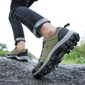 Модные кроссовки, износостойкие кроссовки, уличная нескользящая походная обувь, большой размер 38 зелёный