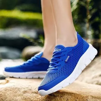 Модные кроссовки, мужские кроссовки с дышащей сеткой, уличная беговая спортивная обувь, женская летняя обувь 35 чёрный