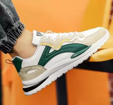 Модные кроссовки мужские туфли на толстой подошве удобные весенне-осенние мужские туфли на платформе спортивные повседневные белые туфли 39