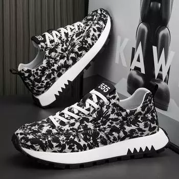 Модные кроссовки на массивном каблуке, мужская обувь на платформе Tenis Masculino, удобная дышащая мужская повседневная обувь, модные кроссовки Zapatillas Hombre 39 чёрный