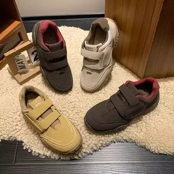 Модные кроссовки на толстой подошве с липучкой для отдыха на открытом воздухе, для занятий спортом, альпинизмом, женские кроссовки 2024 года, осень-зима, универсальные, повседневные, с мягкой подошвой 35 жёлтый