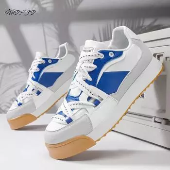 Модные кроссовки повседневные мужские дизайнерские кроссовки большого размера 45 в стиле ретро для бега модные туфли из микрофибры и кожи на увеличенной платформе 39