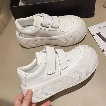 Модные кроссовки Zapatillas De Mujer белого цвета на толстой подошве для женщин, осень-зима, новые модные кроссовки для бега на повседневной платформе, кроссовки для сноуборда 35 белый