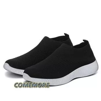 Модные кроссовки женские 2025 черные дышащие сетчатые повседневные туфли без застежек розовые теннисные женские туфли на плоской подошве женские осенние туфли с круглой головкой 36