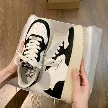 Модные кроссовки женские тенденции 2024 года на толстой подошве звездно-белые туфли универсальные повседневные туфли с юбкой туфли для досок Zapatillas De Mujer Plus Size 40 35 серебряный