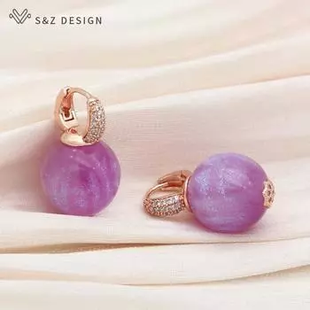 Модные круглые красочные серьги-капли с искусственным жемчугом для женщин, свадебные украшения, подарок, серьги с кубическим цирконием