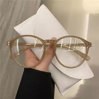 Модные круглые очки в оправе, женские винтажные оптические очки для близорукости, мужские компьютерные очки, очки 0 чёрный
