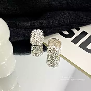 Модные круглые серьги в виде цветка автомобиля, высококачественные серьги в нишевом стиле, милые и классные