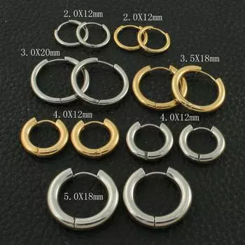Модные круглые ювелирные изделия из нержавеющей стали 2 мм, простые серьги-кольца, индивидуальные серьги для женщин и девочек, подарок Efgzdgac