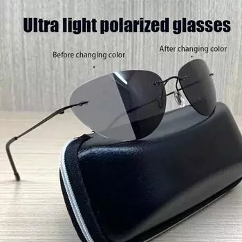 Модные крутые очки поляризованные солнцезащитные очки сверхлегкие безободковые солнцезащитные очки для вождения для мужчин безободковые поляризованные солнцезащитные очки SPORT