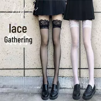 Модные кружевные носки выше колена для женщин: Сладкий или дикий стиль