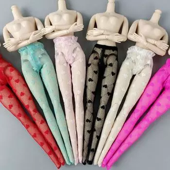 Модные кукольные колготки с разноцветными сердечками Love для 11,5 дюймов, аксессуары для кукол, чулки для 1/6 кукол BJD, носки, детские игрушки «сделай сам» розовый