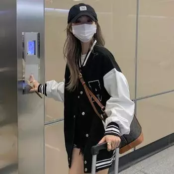 Модные куртки-бомберы, женская уличная одежда, бейсбольная форма, пальто большого размера, куртки и пальто, свободные студенческие куртки XXL