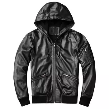 Модные куртки с капюшоном из 100% натуральной мягкой овчины, куртка из натуральной кожи, мужская осенне-весенняя одежда, мужское пальто из натуральной кожи XXXXXL