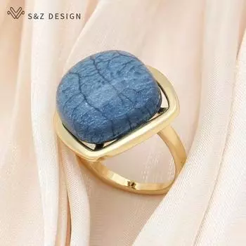 Модные квадратные кольца из смолы цвета шампанского, золотого цвета для женщин и девочек, свадебная вечеринка, простые индивидуальные ювелирные изделия, подарок